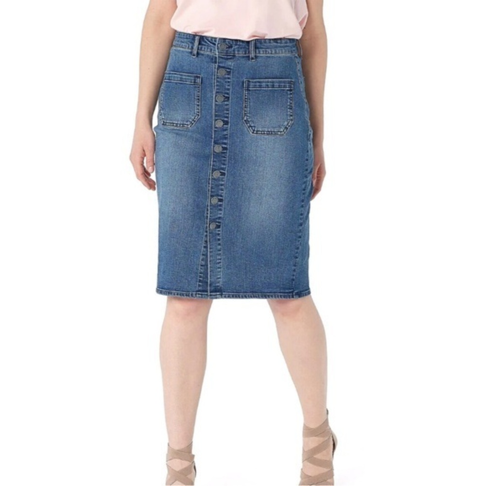 Haute Hippie Tribe 'Darcy' Denim Skirt- LIGHT WASH, size 8